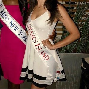 White and Black Cocktail Dress